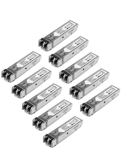StarTech.com Paquete de 10 Módulos SFP Compatibles con HPE J4858C - 1000BASE-SX - Fibra Multimodo MMF de 1 GbE - SFP Ethernet