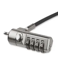 StarTech.com Cable de 2m con Candado de Seguridad de Combinación - con 4 Dígitos - Cable Antirrobo para K-Slot de Seguridad