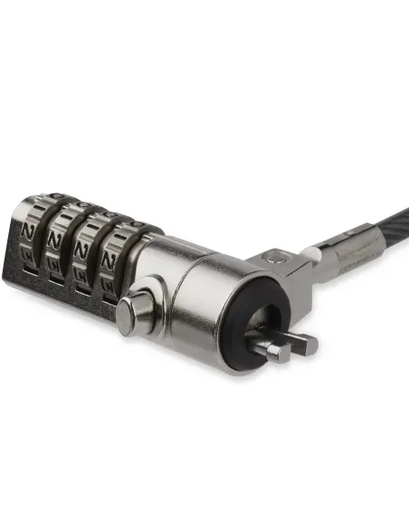 StarTech.com Cable de 2m con Candado de Seguridad de Combinación - con 4 Dígitos - Cable Antirrobo para K-Slot de Seguridad