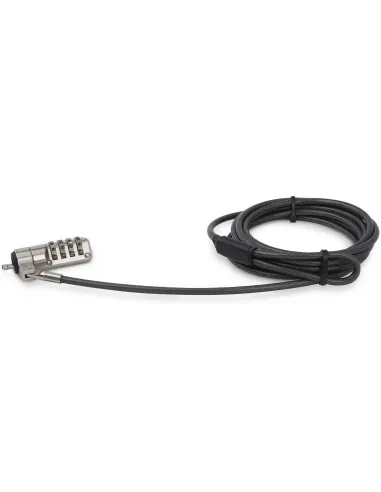 StarTech.com Cable de 2m con Candado de Seguridad de Combinación - con 4 Dígitos - Cable Antirrobo para K-Slot de Seguridad