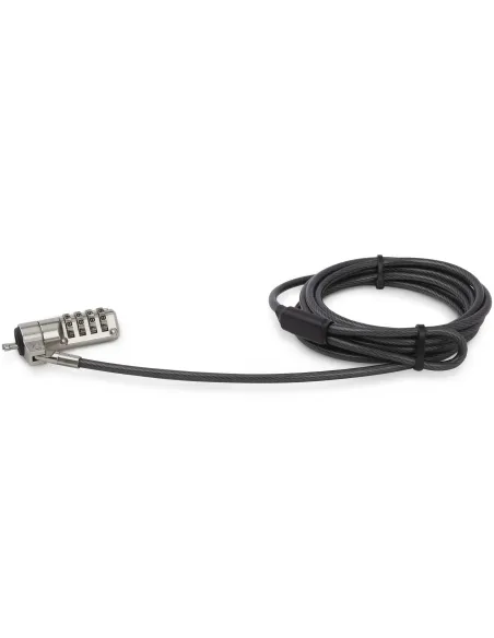 StarTech.com Cable de 2m con Candado de Seguridad de Combinación - con 4 Dígitos - Cable Antirrobo para K-Slot de Seguridad