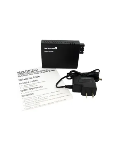 StarTech.com Conversor de Medios Ethernet RJ45 a Fibra Óptica Multimodo SC - 2Km