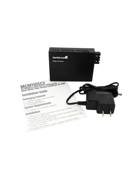 StarTech.com Conversor de Medios Ethernet RJ45 a Fibra Óptica Multimodo SC - 2Km