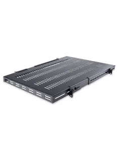 StarTech.com Estante Bandeja 1U Ventilada Ajustable para Montaje en Rack de Servidores - 150kg - de 19,5 a 38in (49,5 a 96,5cm)