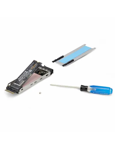 StarTech.com Tarjeta Rack Móvil de 2 Bahías para SSD NVMe M.2 a PCIe x8 - Requiere Bifurcación - Bahías de Intercambio en
