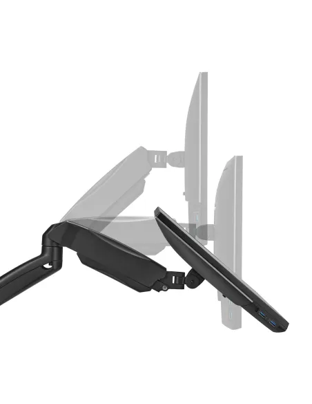 AISENS Soporte De Pared Pro Contrapeso Giratorio E Inclinable Para Monitor tv 9kg (3 Pivotes, 1 Brazo) De 17-32, Negro