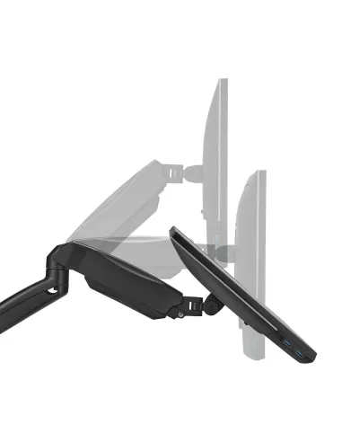 AISENS Soporte De Pared Pro Contrapeso Giratorio E Inclinable Para Monitor tv 9kg (3 Pivotes, 2 Brazos) De 17-32, Negro