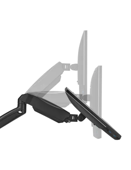 AISENS Soporte De Pared Pro Contrapeso Giratorio E Inclinable Para Monitor tv 9kg (3 Pivotes, 2 Brazos) De 17-32, Negro