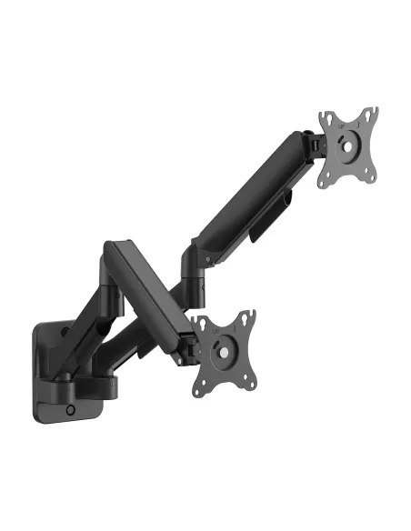 AISENS Soporte de pared Pro contrapeso giratorio e inclinable para monitor TV 9kg (3 pivotes, 2 brazos) de 17"-32", negro