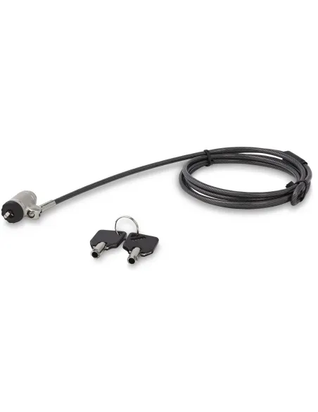 StarTech.com Cable de Acero Cubierto con Vinilo de 2m con Candado con Llave - Cable de Seguridad para Ordenadores de Sobremesa,