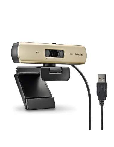NGS XPRESSCAM 4000 cámara web 12 MP 3840 x 2160 Pixeles USB 2.0 Negro, Oro