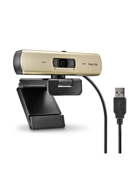NGS XPRESSCAM 4000 cámara web 12 MP 3840 x 2160 Pixeles USB 2.0 Negro, Oro