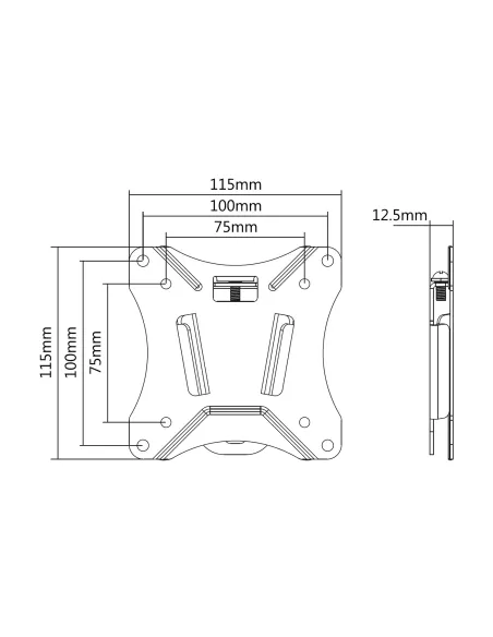 AISENS Soporte Eco ultra delgado para monitor TV 25kg de 13"-32", negro