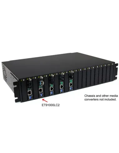 StarTech.com Conversor de Medios Gigabit a Fibra Multimodo Modo 1000Mbps LC 550m