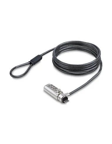 StarTech.com Cable de Seguridad de 1,5m con Candado Delgado Compatible con Nano de Combinación para Portátil - Cable Antirrobo