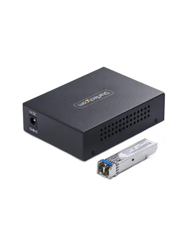 StarTech.com Conversor de Medios de Fibra LC Monomodo Para Redes 10 100 1000Mbps - Gigabit Ethernet a Fibra - 40km - TAA