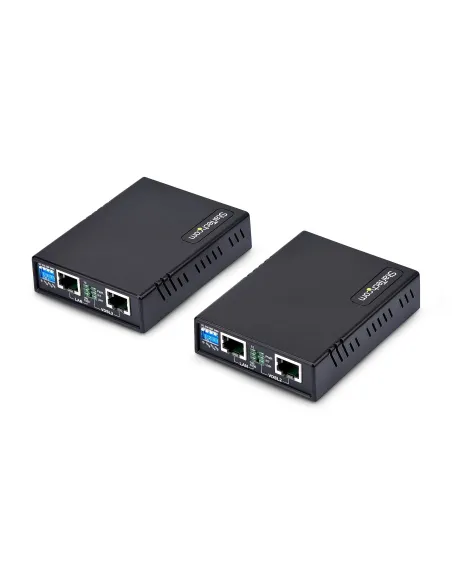 StarTech.com Juego Extensor de Ethernet VDSL2 por Cable de Par Sencillo - Hasta 1km - Alargador de Red Ethernet LAN por Cable