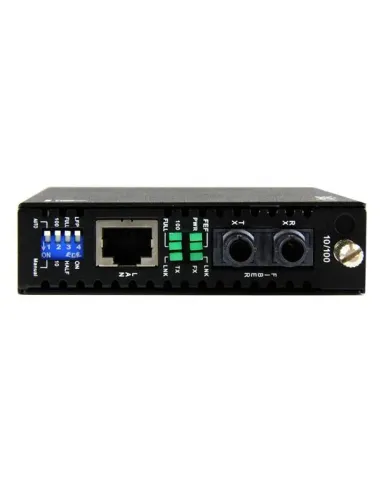 StarTech.com Conversor de Medios Ethernet 10 100 Mbps a Fibra Multi Modo Conector ST - 2km