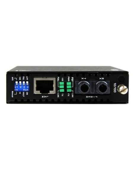 StarTech.com Conversor de Medios Ethernet 10 100 Mbps a Fibra Multi Modo Conector ST - 2km