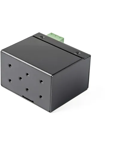 StarTech.com Conversor de Medios Ethernet Industrial PoE+ de Fibra a Ethernet de 30W - Convertidor SFP a RJ45 de Fibra IP30