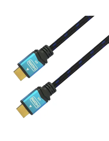 AISENS Сable, HDMI, 2.0, Premium alta velocidad / HEC, 4k@60 Hz, 18 Gbps, A/M-A/M, Negro/Azul, 5.0 m