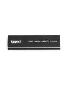 iggual Caja externa USB-C 3.1 SSD M.2 NVMe y SATA 2
