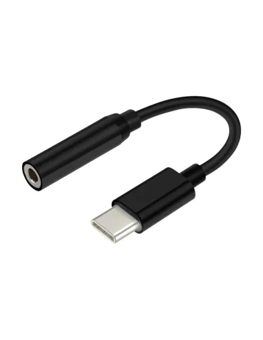 AISENS Conversor USB C a Audio, USB C/M - jack 3.5/H, Negro, 15cm