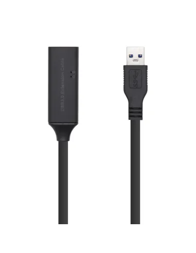 AISENS Cable USB 3.0 Prolongador Con Amplificador, Tipo A/M-A/H, Negro, 5.0m