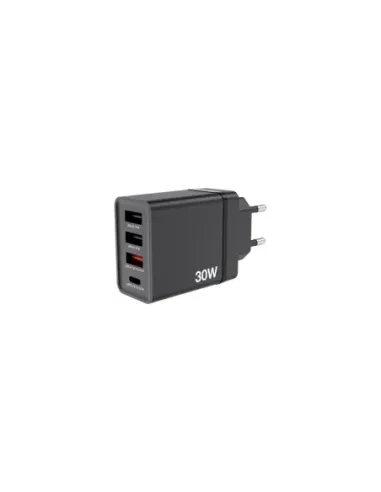 Cargador de Pared GaN Verbatim CHR-30EU/ 1xUSB Tipo-C/ 3xUSB/ 30W