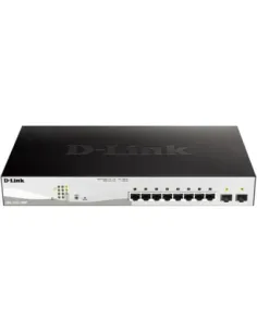 Switch d - link 10 puertos gestionable 8 gigabit ethernet 10 - 100 - 100 poe 2 sfp