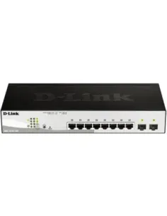 Switch d - link 8 puertos 10 - 100 - 1000 poe gestionable +2 ptos sfp layer2 smartiii