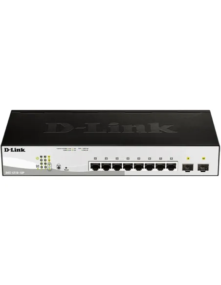 Switch d - link 8 puertos 10 - 100 - 1000 poe gestionable +2 ptos sfp layer2 smartiii