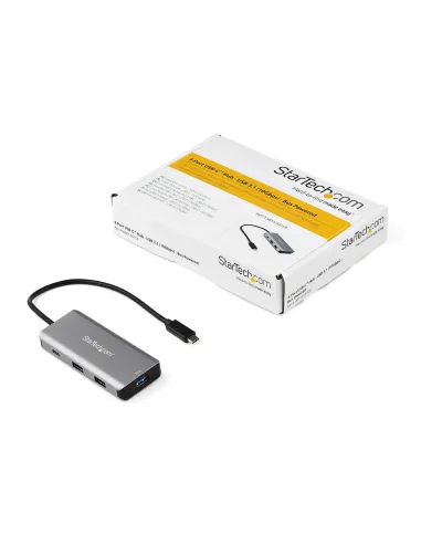 StarTech.com Hub Ladrón USB C con 3 Puertos USB A y 1 Puerto USB C - Concentrador USB Tipo C 3.2 Gen 2 - Alimentado por el Bus