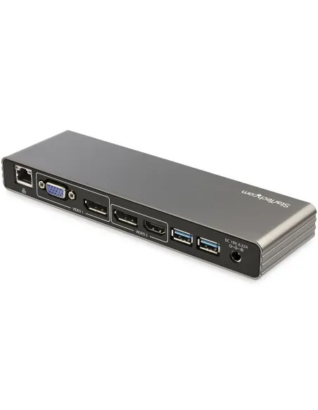 StarTech.com Dock Thunderbolt 3 - Docking Station Thunderbolt 3 de Dos Monitores DisplayPort HDMI y VGA 1080p para Portátil -