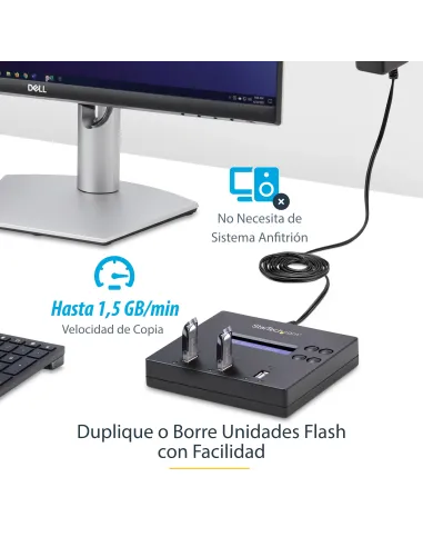 StarTech.com Clonador Autónomo 1 2 para Memorias USB - Copiador de Unidades de Memoria USB - Copia Sector por Sector de Sistema