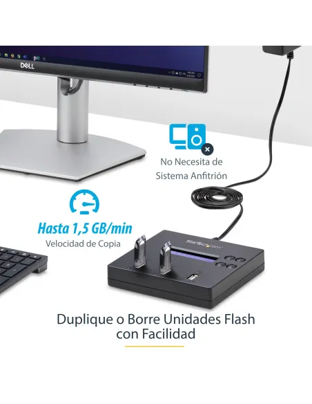 StarTech.com Clonador Autónomo 1 2 para Memorias USB - Copiador de Unidades de Memoria USB - Copia Sector por Sector de Sistema