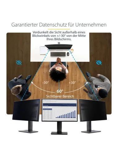 StarTech.com Filtro de Privacidad 16 9 para Monitor de 24" - Colgante - Protector Acrílico de Pantalla - Ángulo de Visión de
