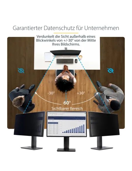 StarTech.com Filtro de Privacidad 16 9 para Monitor de 24" - Colgante - Protector Acrílico de Pantalla - Ángulo de Visión de
