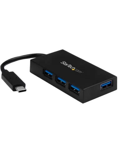 StarTech.com Hub USB C de 4 Puertos - Ladrón USB Tipo-C con 4 Puertos USB-A (USB 3.0 SuperSpeed 5Gbps) Bus USB o