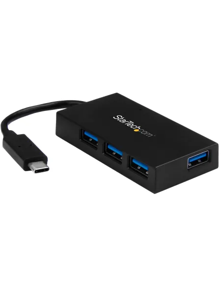 StarTech.com Hub USB C de 4 Puertos - Ladrón USB Tipo-C con 4 Puertos USB-A (USB 3.0 SuperSpeed 5Gbps) Bus USB o