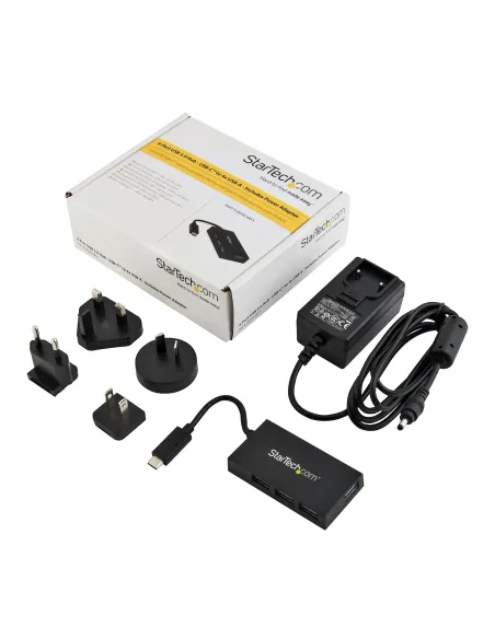 StarTech.com Hub USB C de 4 Puertos - Ladrón USB Tipo-C con 4 Puertos USB-A (USB 3.0 SuperSpeed 5Gbps) Bus USB o
