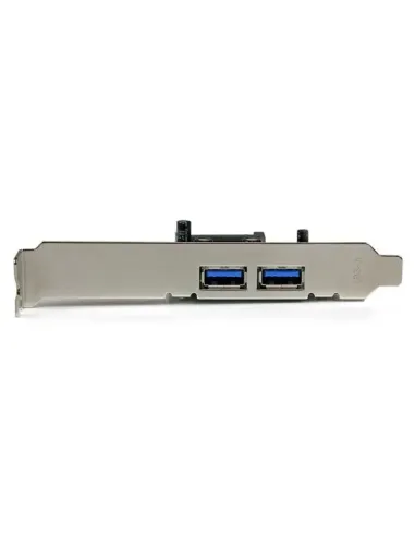 StarTech.com Tarjeta PCI Express de 2 Puertos USB 3.0 (5Gbps) SuperSpeed con UASP y Alimentación SATA - Adaptador Interno
