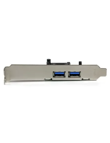 StarTech.com Tarjeta PCI Express de 2 Puertos USB 3.0 (5Gbps) SuperSpeed con UASP y Alimentación SATA - Adaptador Interno
