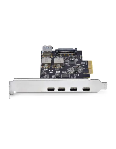 StarTech.com Tarjeta PCIe de 5 Puertos USB de 10Gbps 4x USB-C   1x USB-A - Hub Concentrador Interno USB 3.2 de 10Gbps - Tarjeta