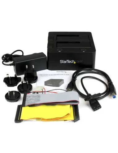 StarTech.com Docking Station USB 3.0 de 2 Bahías IDE y SATA, Base de Acoplamiento USB de Disco Duro Externo IDE SATA III de
