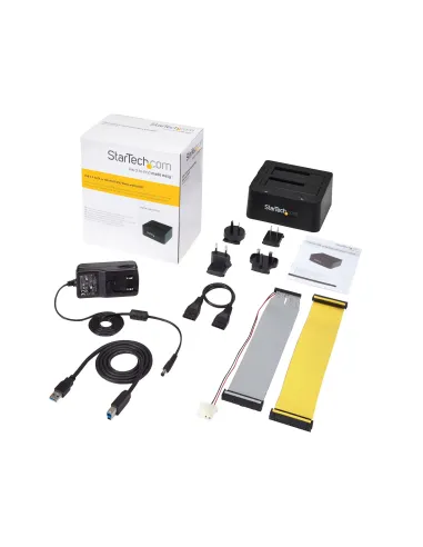 StarTech.com Docking Station USB 3.0 de 2 Bahías IDE y SATA, Base de Acoplamiento USB de Disco Duro Externo IDE SATA III de