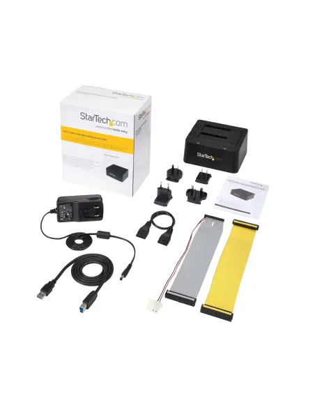 StarTech.com Docking Station USB 3.0 de 2 Bahías IDE y SATA, Base de Acoplamiento USB de Disco Duro Externo IDE SATA III de