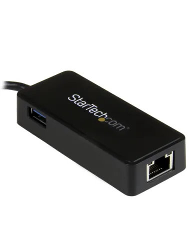 StarTech.com Adaptador de Red Gigabit USB-C con Puerto USB Extra - Negro
