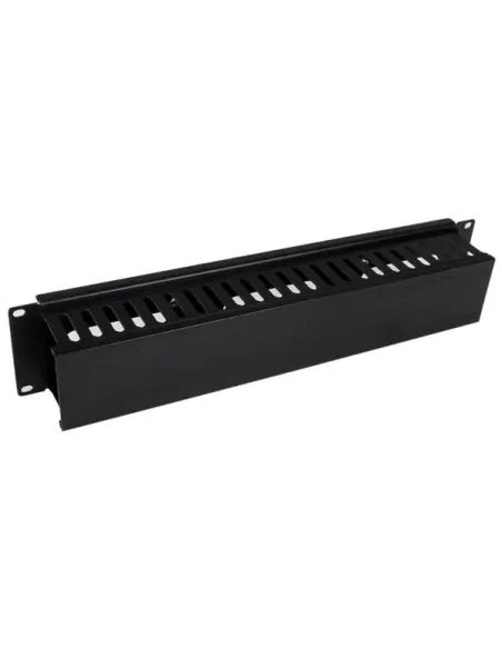 StarTech.com Conducto Horizontal 2U con Tapa para la Gestión de Cables en Rack de Servidores - Panel de Conductos para Cables