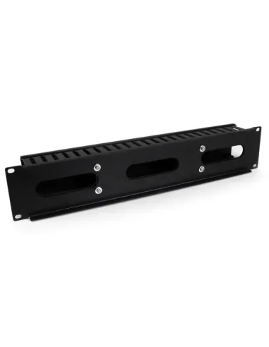 StarTech.com Conducto Horizontal 2U con Tapa para la Gestión de Cables en Rack de Servidores - Panel de Conductos para Cables